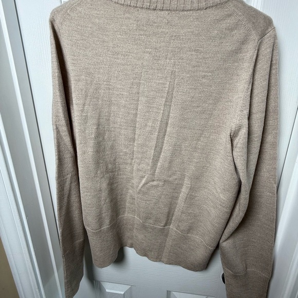 Banana Republic Cardigan Women’s Size XL. Extra Fine Wool, Tan Button Close - Picture 2 of 6